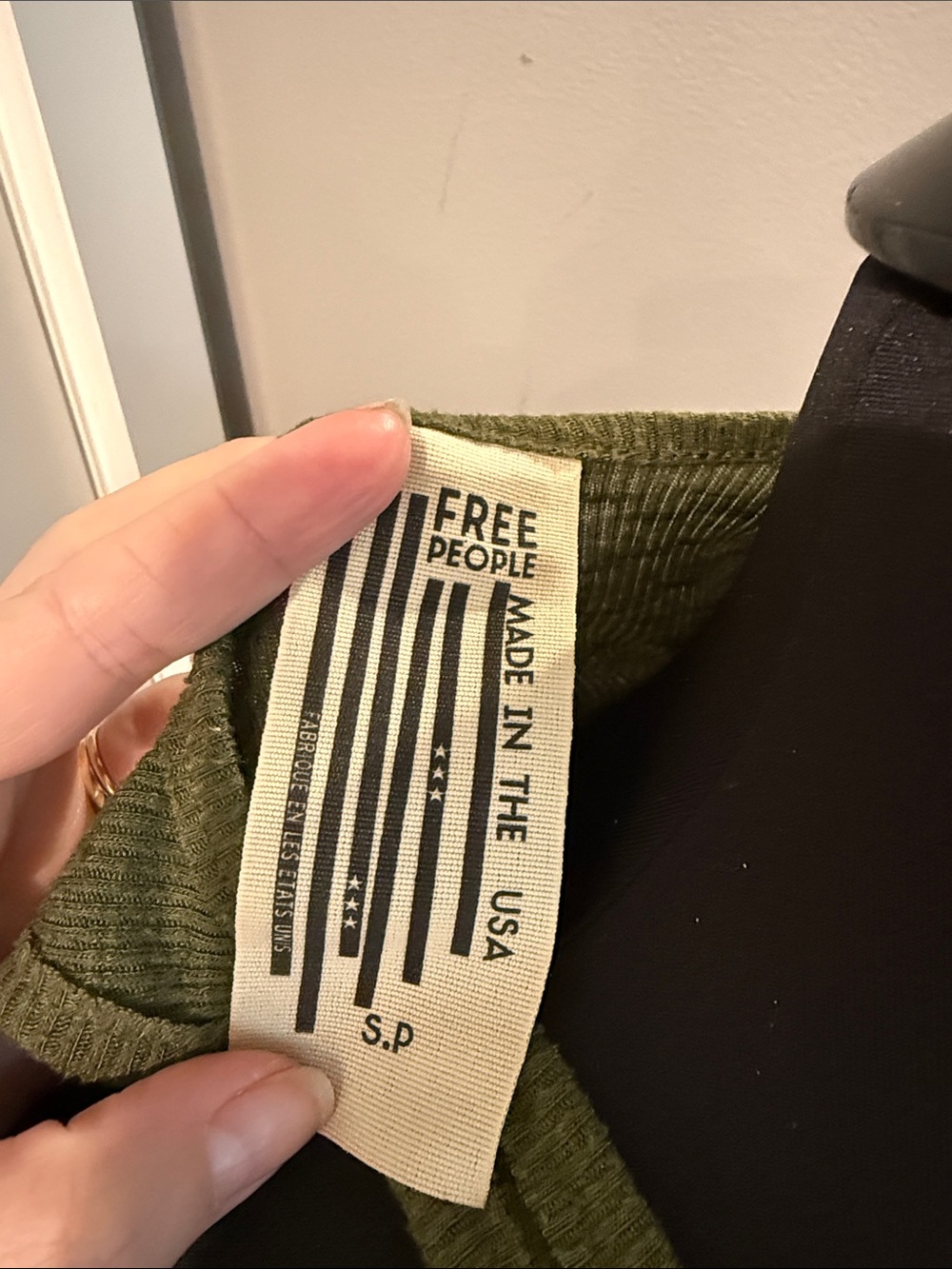 Free People Olive Ribbed Racerback Tank - Picture 2 of 5